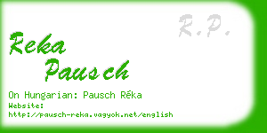 reka pausch business card